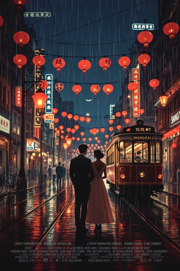 夜上海的第七班电车 - 都市海报