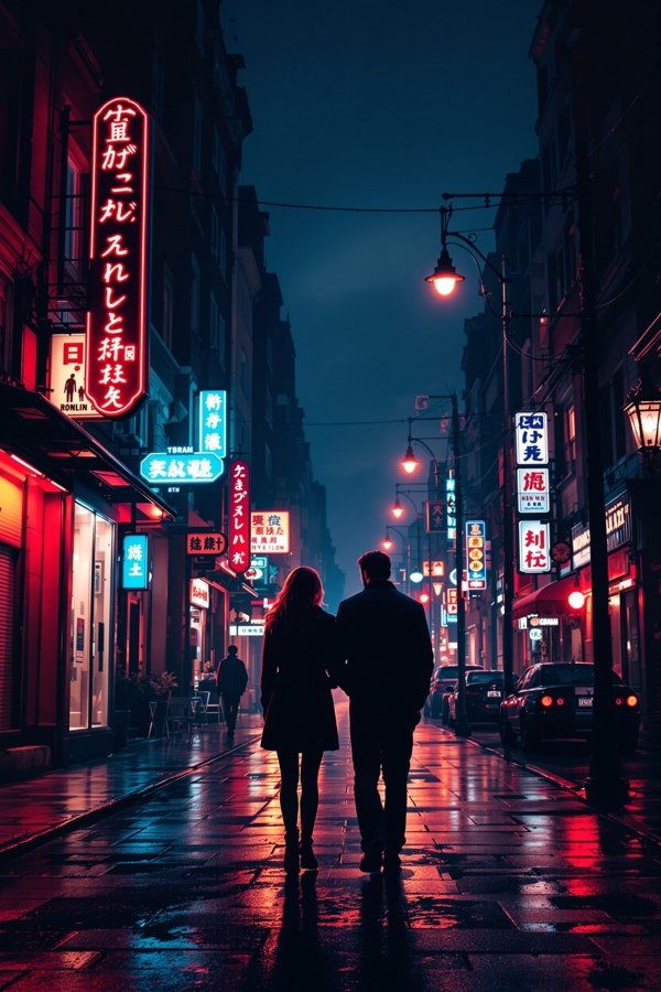 长街霓虹 - 都市海报